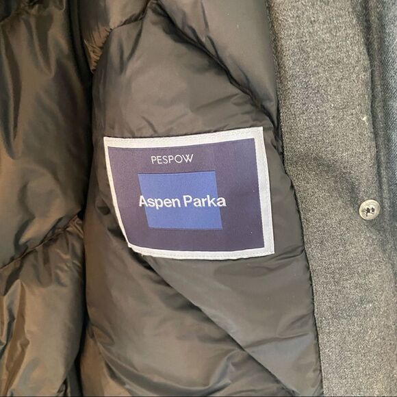 Pespow Womens Down Gray Aspen Parka size large - Picture 6 of 12